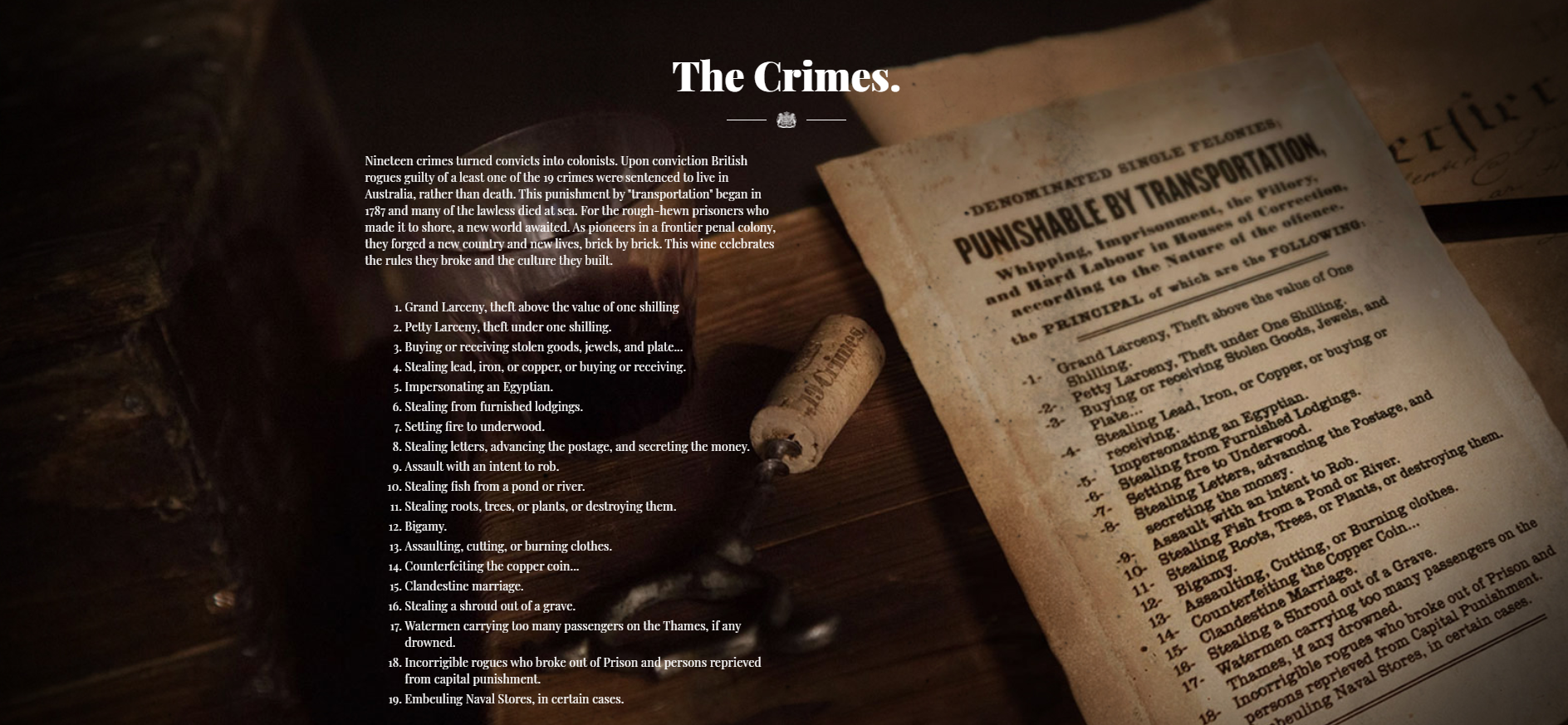 19 crimes wines